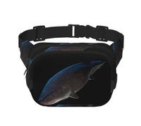 Sac banane tendance avec motif requin féroce, sac à bandoulière unisexe pour le voyage et le sport