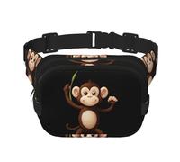 Sac banane tendance avec motif singe coquin, unisexe