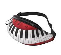 Sac banane tendance avec note de musique pour piano | Sac banane et sac de poitrine | Sac banane réglable pour homme et femme | Fermeture éclair sécurisée | Léger et compact | Parfait pour les