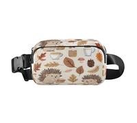 Sac banane tendance avec sangle réglable et tasse hérisson pour l'entraînement, le shopping, les voyages, la randonnée, multicolore