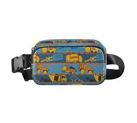 Sac banane tendance avec sangle réglable pour cyclisme, randonnée, gym, Motif imprimé camion intégral sans couture, 1 Size