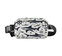 Sac banane tendance avec sangle réglable pour esquisses et requins pour l'entraînement, le shopping, les voyages, la randonnée, multicolore