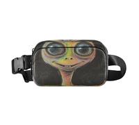 Sac banane tendance avec sangle réglable pour le shopping, le sport, le travail, Dessin animé mignon Aliens vert, 1 size