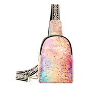Sac banane tendance coloré mystère arc-en-ciel étoilé pour femme léger noir sac banane pour sac banane pour sac de jour
