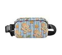 Sac banane tendance de Noël en forme de bonhomme en pain d'épice pour homme et femme Petit sac banane à bandoulière