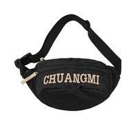 Sac banane tendance décontracté de grande capacité pour femme et homme - Ceinture de poitrine pour femme et homme - Ceinture à lettres tendance, Noir , Beauté de masse