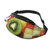 Sac banane tendance décontracté Kiwi Watermelon - Sac banane réglable, sac banane pour homme et femme - Durabilité, léger, fermeture éclair sécurisée pour randonnée, voyage et plein air, Graphique 3D,