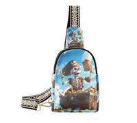 Sac banane tendance en cuir avec motif pirates et cocotiers, Trésor pirate Beach cocotiers, 1 size