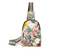 Sac banane tendance en cuir de mûrier motif peinture à l'huile rétro, Peinture à l'huile sens rétro fleur mûrier, 1 size