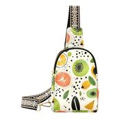 Sac banane tendance en cuir noir avec dessins de gribouillage citron vert été pour un sac banane pour un sac de jour