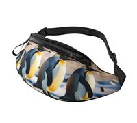 Sac banane tendance en forme de pingouin mignon pour homme et femme, grand sac banane avec poches zippées, sac de taille réglable pour fitness, exercice, escalade, course à pied, randonnée, promenade