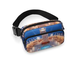 Sac banane tendance en sergé de grande capacité avec imprimé de bateau de croisière, un article indispensable pour les voyages mains libres, Bateau de croisière Pool Party, 20x13cm