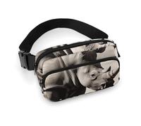 Sac banane tendance en sergé de grande capacité imprimé animal Afrique du Sud, un article indispensable pour les voyages mains libres, Afrique du Sud Animal, 20x13cm