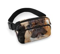 Sac banane tendance en sergé de grande capacité imprimé bouledogue français, un article indispensable pour les voyages mains libres, Joli bouledogue français, 20x13cm