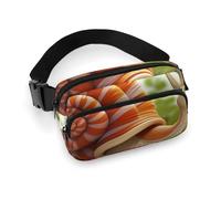 Sac banane tendance en sergé de grande capacité imprimé escargot, un article indispensable pour les voyages mains libres, Joli escargot., 20x13cm