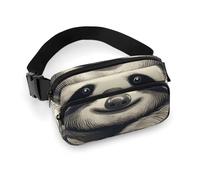 Sac banane tendance en sergé de grande capacité imprimé paresseux mon esprit, un article indispensable pour les voyages mains libres, Paresseux Mon Spirit., 20x13cm
