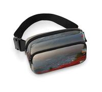 Sac banane tendance en sergé de grande capacité imprimé paysage du Japon Mount Fuji, un article indispensable pour les voyages mains libres, Japon Mont Fuji Paysage, 20x13cm