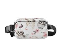 Sac banane tendance - Esthétique - Motif mésange touffeté - Oiseaux bleu marine - Pour homme et femme - Mini sac de poitrine à bandoulière avec sangle réglable - Sacs de sport pour voyage, shopping