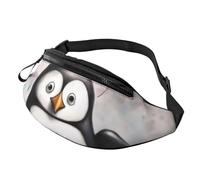 Sac banane tendance et décontracté I Love Penguins - Sac banane réglable pour homme et femme - Durabilité, léger, fermeture éclair sécurisée pour randonnée, voyage et plein air, Graphique 3D, Taille