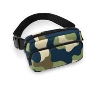 Sac Banane Tendance et décoratif, Petit Format, Portable avec Sangle réglable pour l'extérieur, l'entraînement, Les Voyages, Style décontracté, Motif Camouflage Vert armée, Rayures tigrées du Vietnam