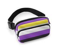 Sac Banane Tendance et décoratif, Petit Sac, Portable avec Sangle réglable pour l'extérieur, l'entraînement, Les Voyages, décontracté, Drapeau Non Binaire