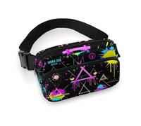 Sac Banane Tendance et décoratif, Petit Sac, Sac Ceinture Portable avec Sangle réglable pour Femmes et Hommes, Magique, Lumineux, alchimique, Cosmique, Gothique, trippant, Violet, Soleil, Lune, Art,
