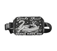 Sac banane tendance flamant rose illustration de beauté pour petits hommes d'affaires mini avec sangle réglable pour voyage, course à pied, randonnée para la cintura de hombre