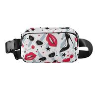 Sac banane tendance glamour blanc imperméable pour femme Sac banane tendance pour femme Blanc glamour 20,3 x 13,5 x 5,8 cm, drôle mignon, blanc glamour tendance, 20,3 x 13,5 x 5,8 cm, drôle mignon