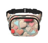 Sac banane tendance imprimé avec motif d'amour, sac messager unisexe, sac banane de voyage à la mode