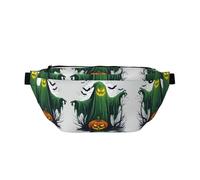 Sac banane tendance imprimé Lake Under Sunset - Sac banane avec poches zippées, grande capacité, Green Ghost Horror Halloween Pumpkin2, One Size