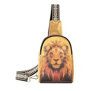 Sac banane tendance jaune lion mystère pour homme, sac banane robuste pour femme, sac banane pour voyage, lion jaune, taille 1, Lion Yellow Mystery Cool, 1 size