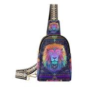 Sac banane tendance Lion Starry Tarot Card Body Robuste Grand sac banane pour la randonnée, carte de tarot lion étoilé, 1 size