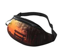 Sac banane tendance Lonely Bench pour homme et femme, décontracté, léger et réglable, poches à fermeture éclair, pour voyage, sport, randonnée, Motifs de mode, Taille unique, Sac de voyage