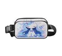 Sac banane tendance motif licornes de dessin animé chic pour homme et femme, petit sac banane de course avec sangle réglable pour l'entraînement, la course à pied, la randonnée, Poisson de combat