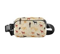 Sac banane tendance pour camion de chantier avec sangle réglable pour la randonnée, Bottes de cowboy Western Cowboy Vast Desert, 1 size