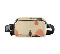 Sac banane tendance pour camion de chantier avec sangle réglable pour la randonnée, Western Cowboy Cowboy Cowboy Vast Desert, 1 size