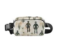 Sac banane tendance pour camion de chantier avec sangle réglable pour la randonnée, Western Cowboy Spurs Cactus West Ranch, 1 size