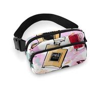 Sac banane tendance pour femme avec décoration vestimentaire, petit paquet entièrement imprimé, sac ceinture portable avec sangle réglable compatible avec le rouge à lèvres parfum cosmétique Modern La