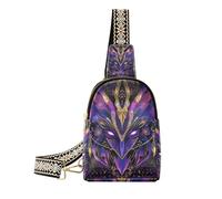 Sac banane tendance pour femme avec masque de tarot violet mystère sac banane imperméable pour femme sac à bandoulière pour sac à dos de jour, masque de tarot violet mystère