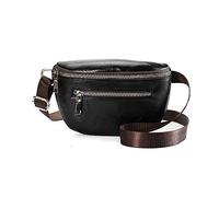 Sac banane tendance pour femme, demi-ceinture, grande capacité, sac de poitrine avec sangle réglable, selle tendance, Noir