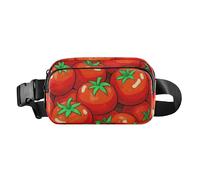 Sac banane tendance pour femme et homme avec sangle réglable pour cyclisme, randonnée, gym, Tomate végétale mignonne de dessin animé, 1 size