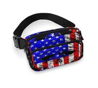 Sac banane tendance pour femme, sac ceinture portable, grand sac à motif avec sangle réglable pour la course à pied, la randonnée, l'entraînement, les voyages, compatible avec les étoiles des États-Un