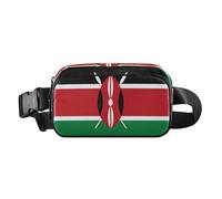 Sac banane tendance pour femmes, hommes, adolescents, petit sac de poitrine à bandoulière avec sangle réglable pour cyclisme, randonnée, gym, drapeau du pays africain, Kenya, Drapeau du pays africain