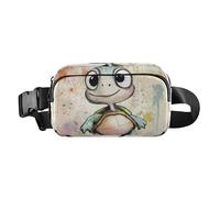 Sac banane tendance pour femmes, hommes, adolescents, sac banane résistant à l'eau, portefeuille de voyage avec sangle réglable pour voyage, course à pied, randonnée, Art peinture dessin animé tortue