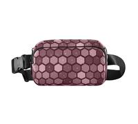 Sac banane tendance pour femmes, hommes, adolescents, sac de sport à bandoulière de grande capacité avec sangle réglable pour le shopping, le sport, le travail, forme hexagonale, Hexagone abeille,