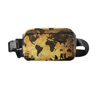 Sac banane tendance pour homme d'affaires avec sangle réglable pour voyage, vacances, course à pied, mariconeras de cintura para hombre, carte au trésor du monde Pirates, Moderne