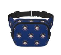 Sac banane tendance pour homme et femme avec drapeau de l'Utah pour entraînement, course à pied, voyage, randonnée, Noir , Taille unique