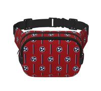 Sac banane tendance pour homme et femme avec drapeau du Tennessee pour l'entraînement, la course, les voyages, la randonnée, Noir , Taille unique
