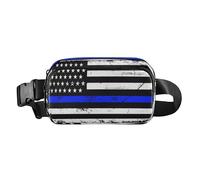 Sac banane tendance pour homme et femme - Étanche - Accessoire de voyage avec sangle réglable pour cyclisme, randonnée, gym, drapeau de soutien de la police américaine vintage, Drapeau de soutien de