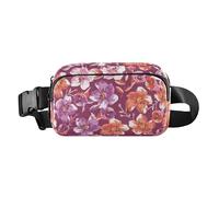 Sac banane tendance pour homme et femme - Grande capacité - Avec sangle réglable - Pour voyage, gym, travail, Floraison Printemps Été Prairie Fleur, 1 Size